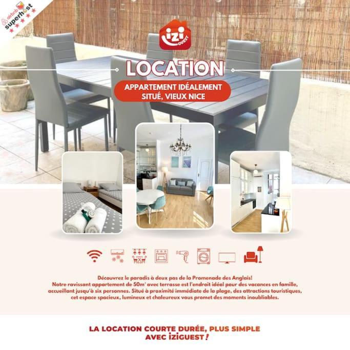Saint Philippe - T3 Terrasse Pres De La Plage Nizza Kültér fotó